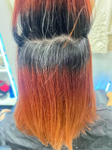 Caramel Milk Tea Hair Color at Oilly Hair Salon Bangkok