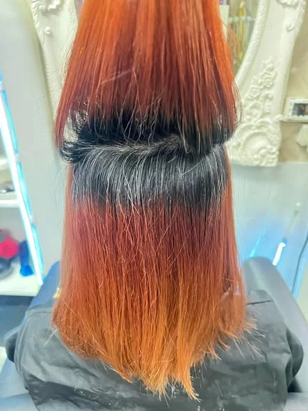 Caramel Milk Tea Hair Color at Oilly Hair Salon Bangkok