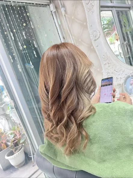 Golden Brown Hair Color & Grey Blending in Bangkok