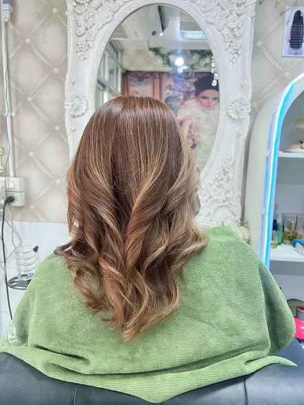 Golden Brown Hair Color & Grey Blending in Bangkok