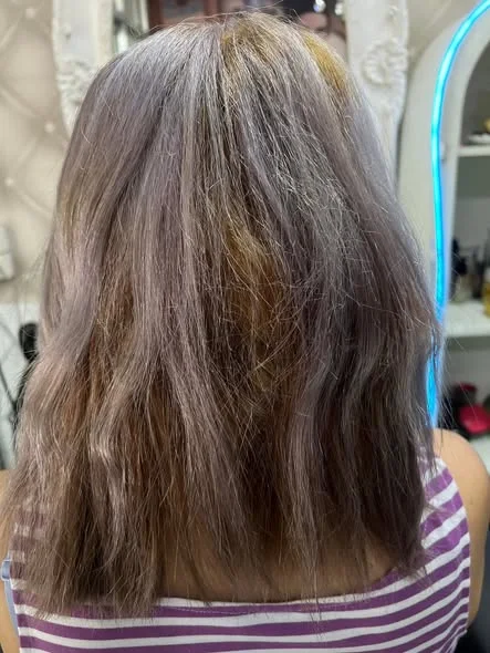Grey Color Correction at Oilly Hair Salon Bangkok