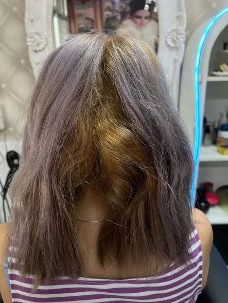 Grey Color Correction at Oilly Hair Salon Bangkok