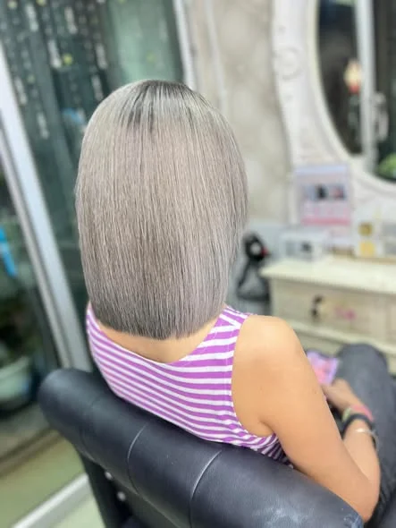 Grey Color Correction at Oilly Hair Salon Bangkok