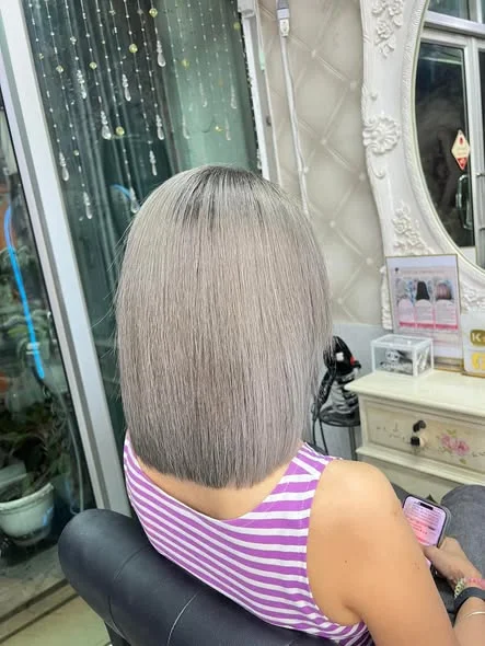 Grey Color Correction at Oilly Hair Salon Bangkok