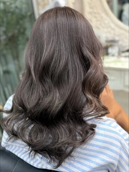 Muted Ash Brown: Elegant Grey Coverage in Bangkok