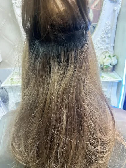 Before Color Correction at Oilly Hair Salon Bangkok
