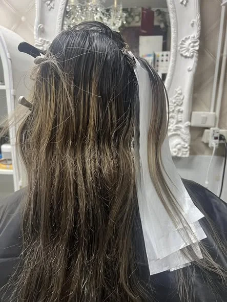 Ash Beige Blonde Highlights | Oilly Hair Salon Bangkok