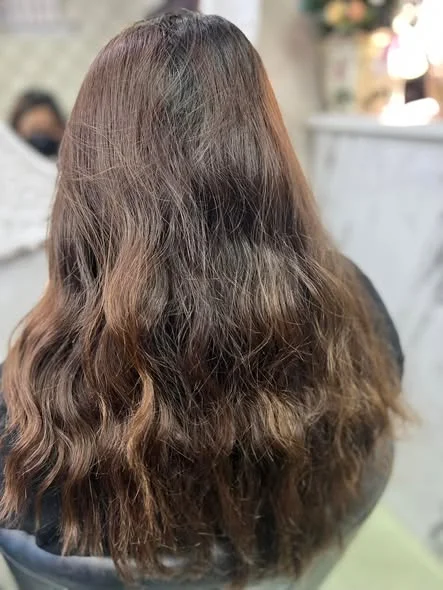 Ash Caramel Brown No Bleach at Oilly Hair Salon Bangkok