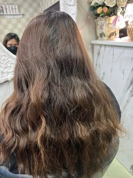 Ash Caramel Brown No Bleach at Oilly Hair Salon Bangkok