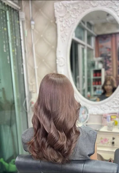 Caramel Brown Color Correction at Oilly Hair Salon Bangkok