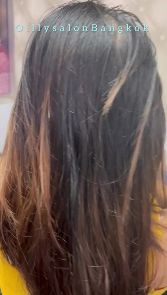 Dark Ash Blonde Hair Color at Oilly Hair Salon Bangkok