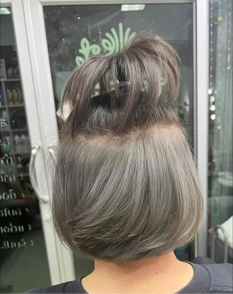 Grey Color Correction at Oilly Hair Salon Bangkok
