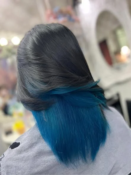 Hidden Inner Hair Color at Oilly Hair Salon Bangkok