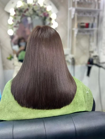 Organic Ash Hair Color at Oilly Hair Salon Bangkok
