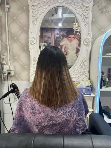 Root Touch-Up & Straightening | Oilly Hair Salon Bangkok