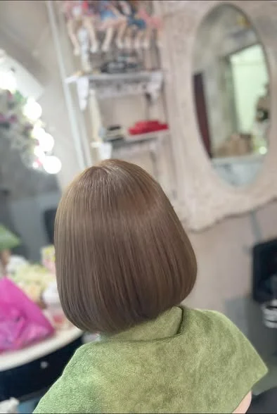 Soft Milk Tea Hair Color in Bangkok