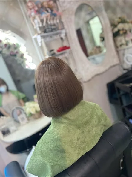 Soft Milk Tea Hair Color in Bangkok