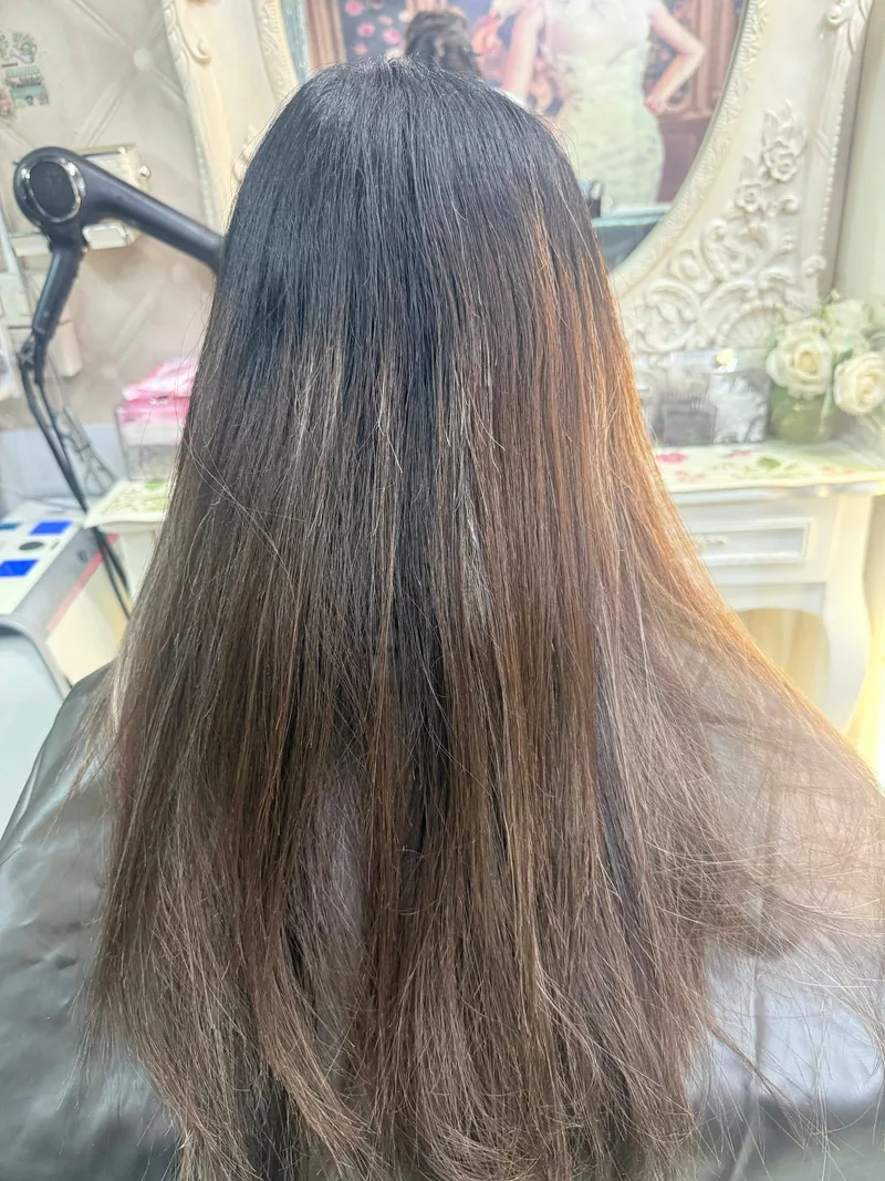 曼谷 Oilly Hair Salon balayage 染前 dark brunette
