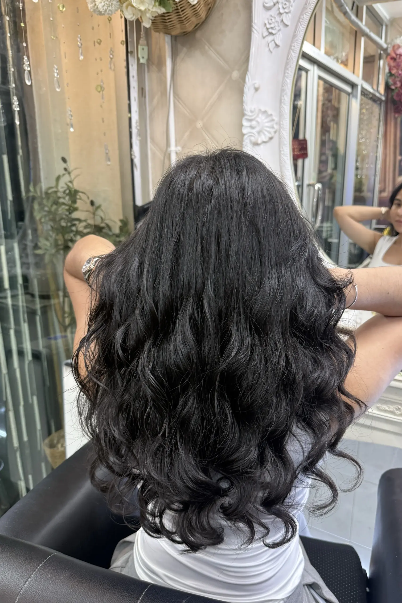 Digital perm Bangkok case with soft loose waves at Oilly Hair Salon