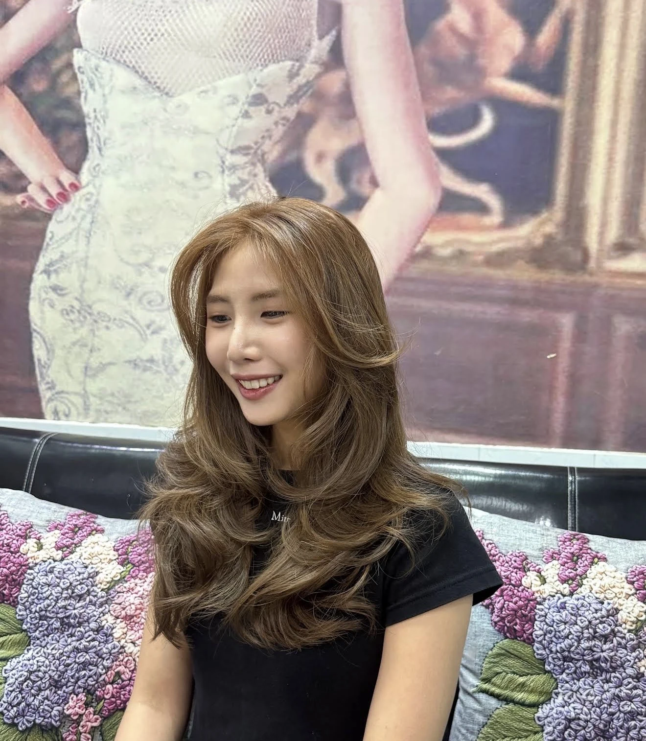 Bouncy ends styled to fall home-ready.
