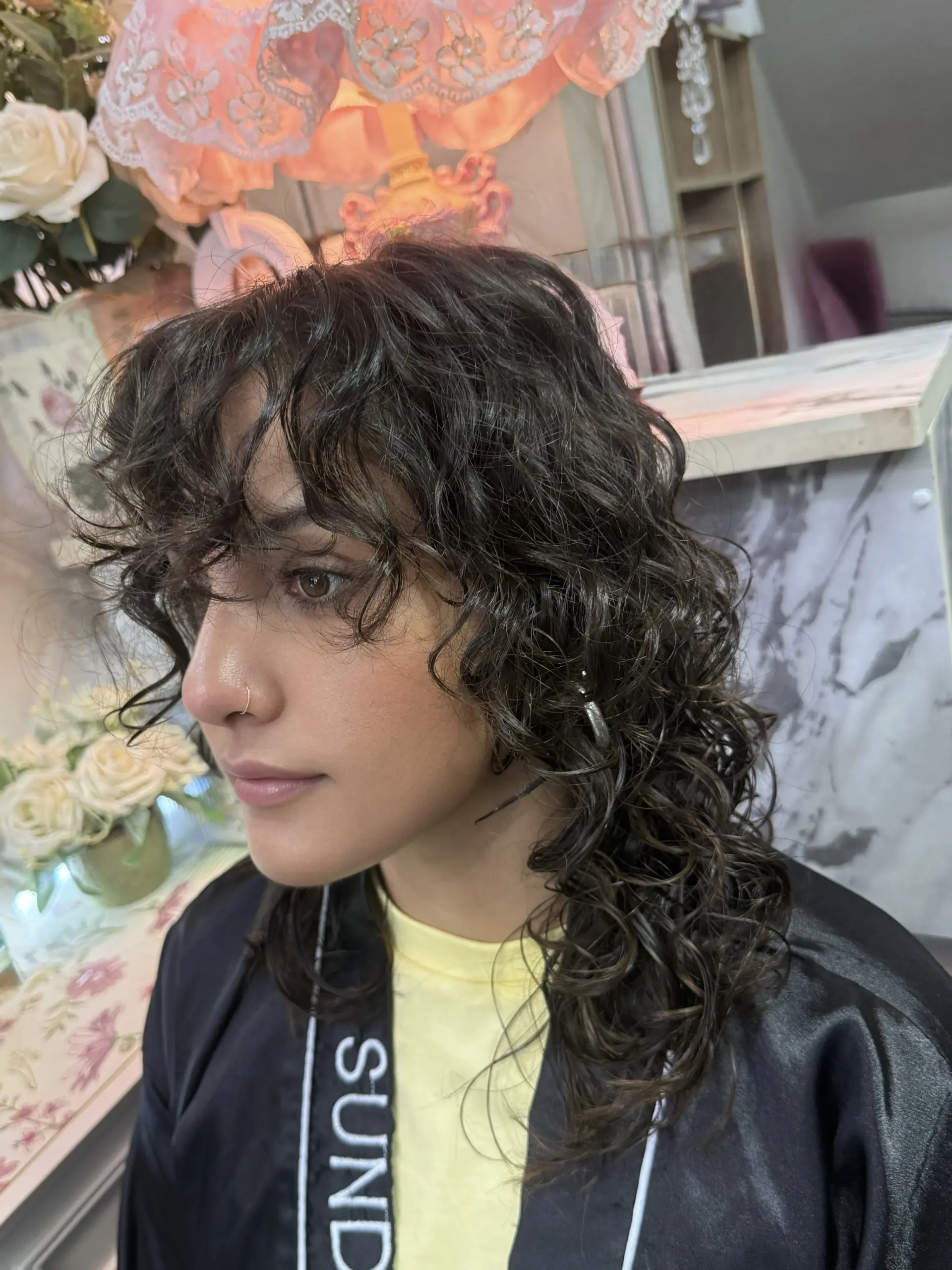 Cold perm Bangkok guide front finished look with soft Korean-style waves at Oilly Hair Salon