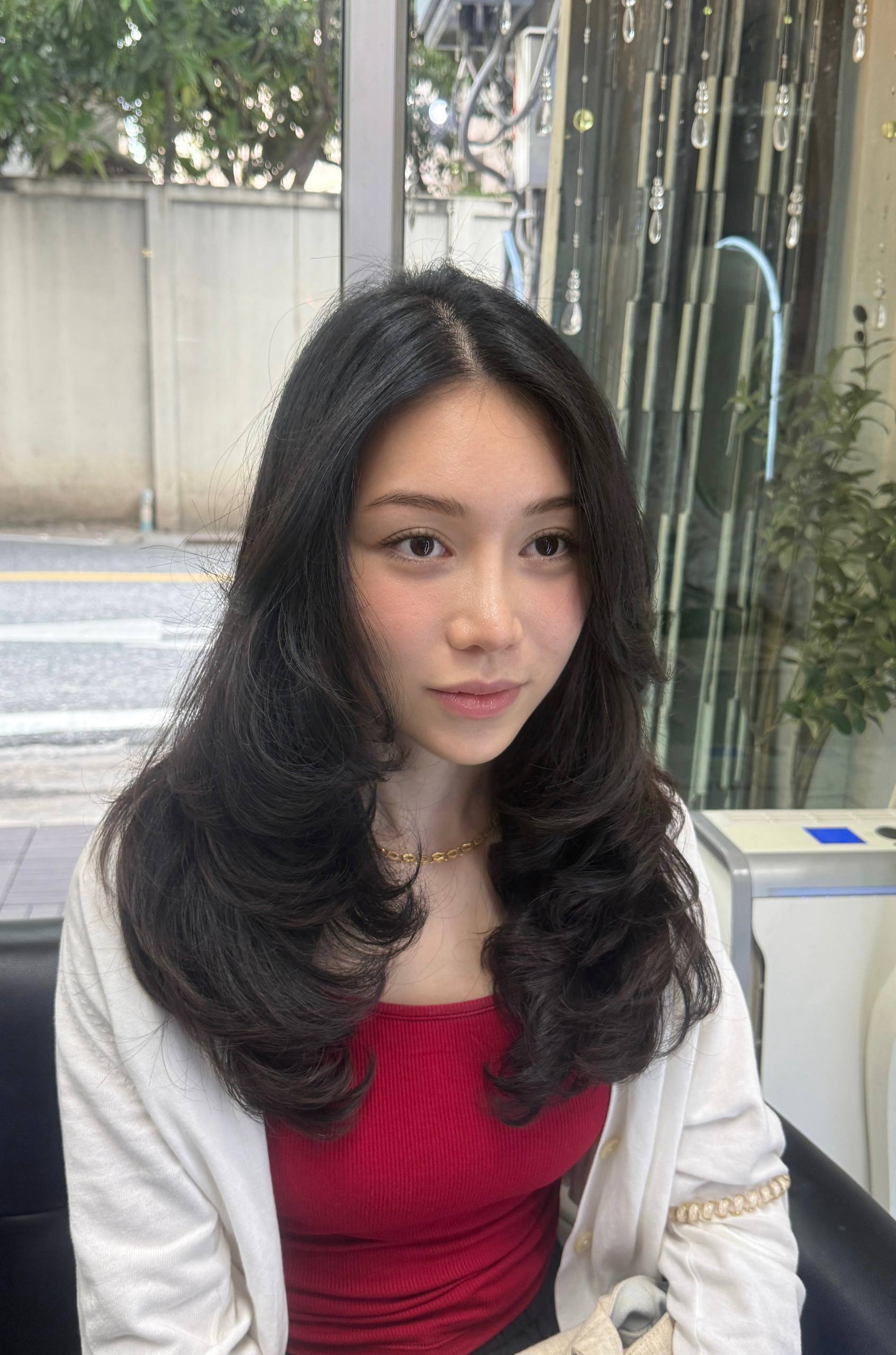Perm after at Oilly Hair Salon Bangkok - soft Korean-style natural waves