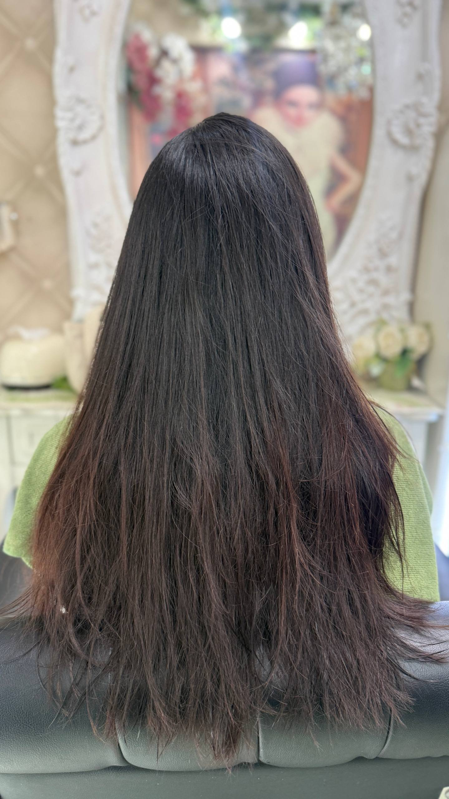 Perm before at Oilly Hair Salon Bangkok - long hair before natural wave perm