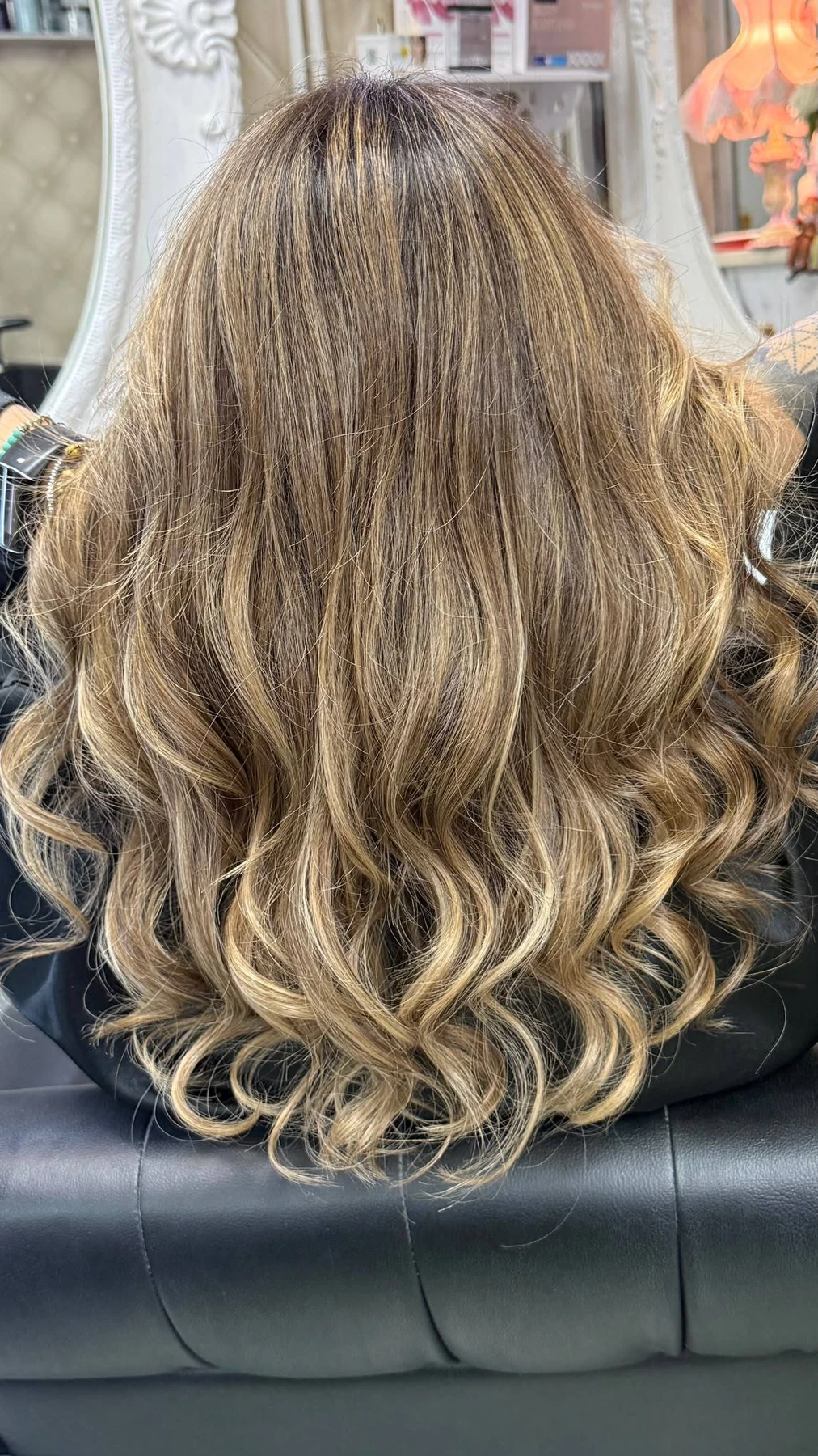 Soft ash blonde balayage for fine hair at Oilly Hair Salon Bangkok