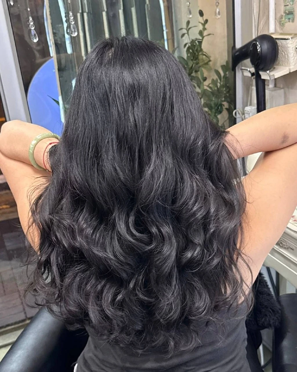 曼谷25 mm大幅韩式S卷数码烫背面效果